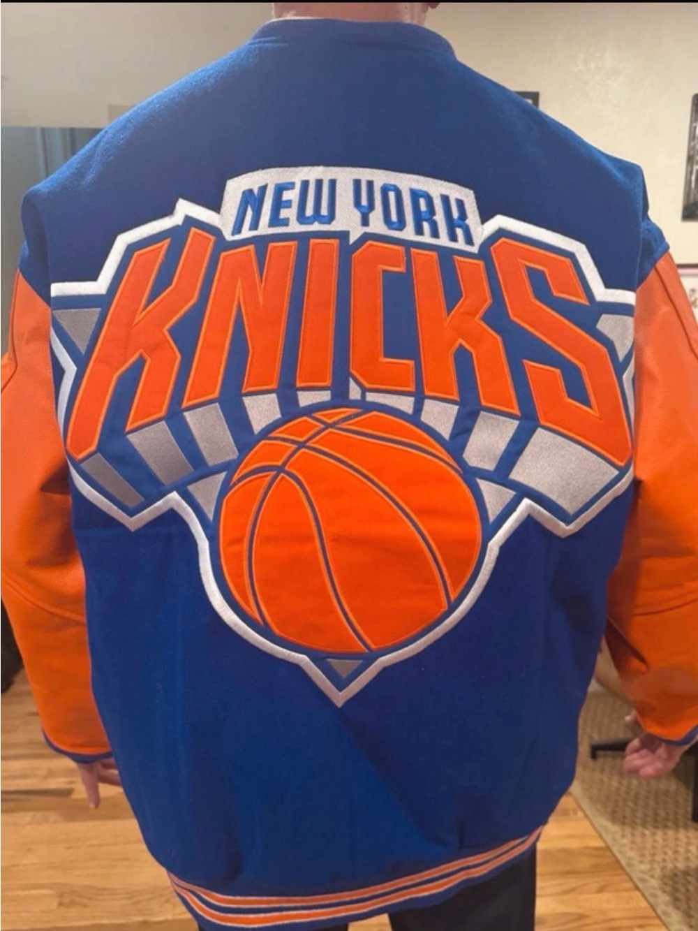 New York Knicks Men’s Varsity Jacket - Blue & Orange